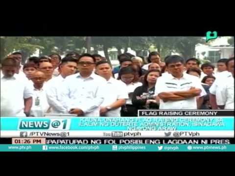 [News@1] Kauna-unahang Flag Raising Ceremony sa ilalim ng Duterte Admin, isinagawa ngayong araw