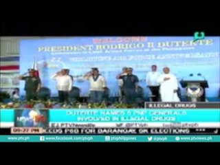 [NewsLife] President Rody Duterte​ names 5 PNP Generals involved in illegal drugs [07|05|16]