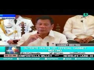 [NewsLife] President Rody Duterte holds 1st official cabinet meeting [06|30|16]