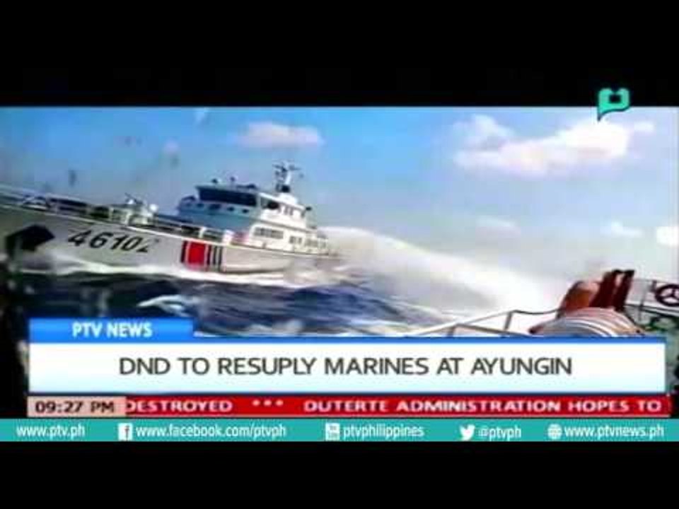 [PTVNews 9pm] DND to resupply marines at Ayungin  [07|14|16]