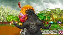 Crocodile Vs Godzilla Family Nursery Rhymes | Animal Attacks Compilation | Finger Family Rhymes