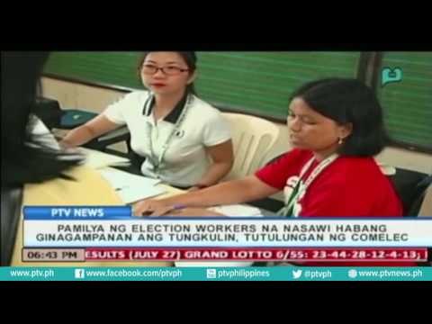 Pamilya ng election workers na nasawi habang ginagampanan ang tungkulin, tutulungan ng COMELEC