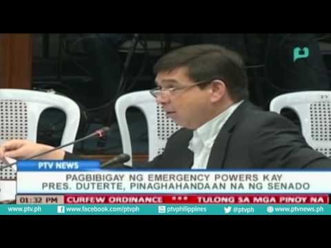 [PTVNews] Pagbibigay ng Emergency powers kay Pres. Duterte pinaghahandaan na ng senado [07|28|16]