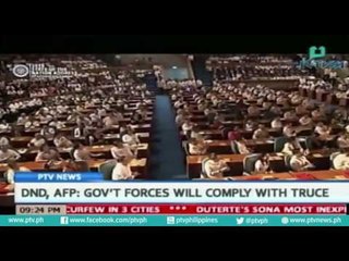 [PTVNews] Government forces will comply with truce - DND, AFP