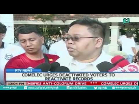 [PTVNews] COMELEC urges deactivated voters to reactivate records