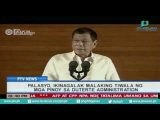 Descargar video: [PTVNews] Palasyo, ikinagagalak ang malaking tiwala ng mga Pinoy sa Duterte Admin [07|26|16]