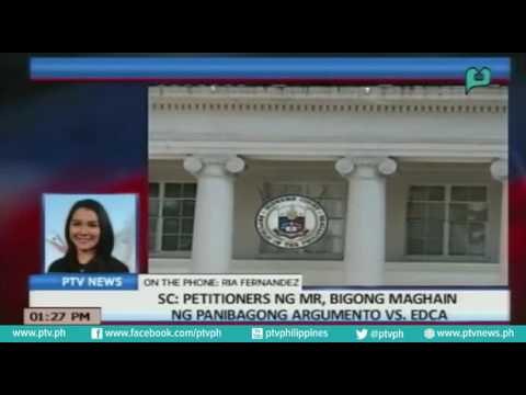 [PTVNews] SC: Petitioners ng MR, bigong maghain ng panibagong argumento vs EDCA [07|27|16]