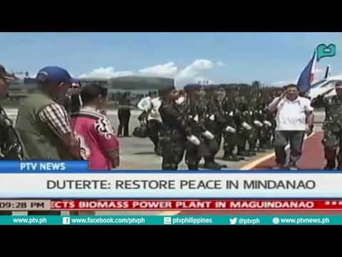 [PTVNews-9pm] Pres. Duterte: Restore peace in Mindanao[07|22|16]