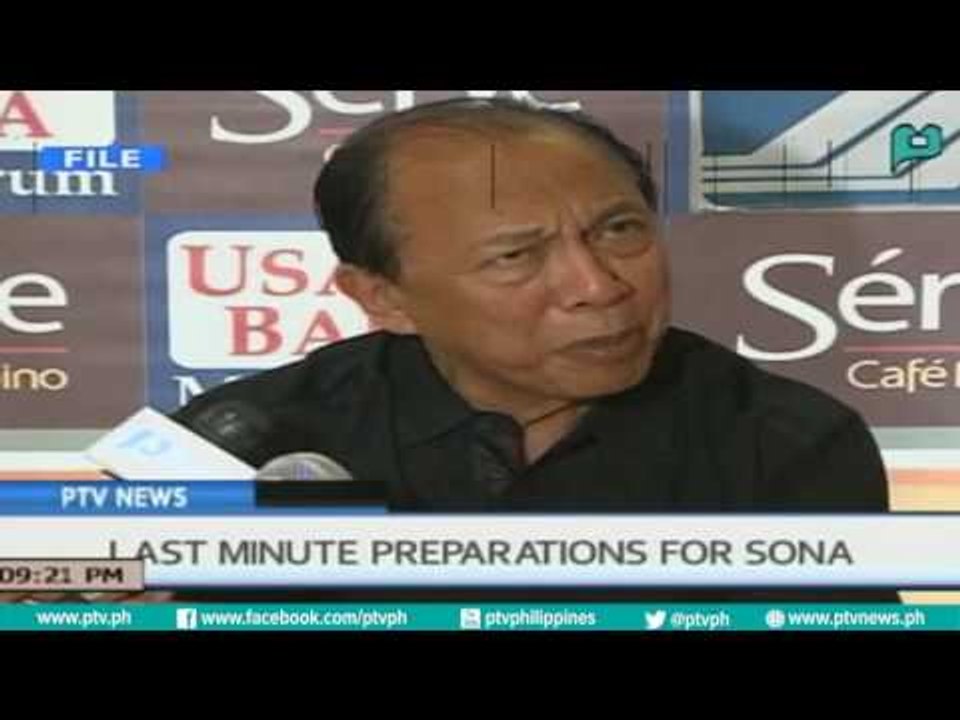 [PTVNews-9pm] Last minute preparations for SONA [07|22|16]