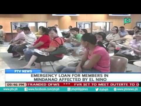 [PTVNews] Emergency loan fo members in Mindanao, affected by El Niño