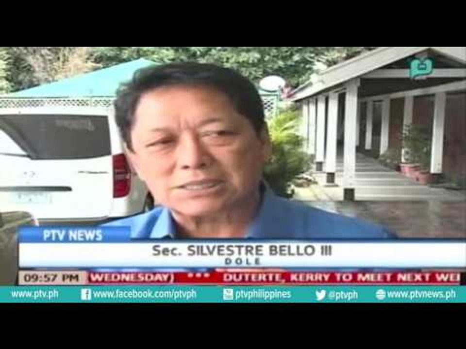 [PTVNews] Bello encourages private employers to conduct drug tests