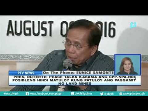 Peace talks kasama ang CPP-NPA-NDF, posibleng hindi matuloy kung patuloy ang paggamit ng land mines