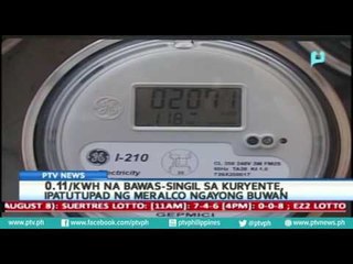 Download Video: 0.11/kWH na bawas-singil sa kuryente ipatutupad ng MERALCO ngayong buwan