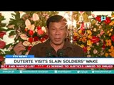 [PTVNews] President Rody Duterte visits slain soldiers' wake