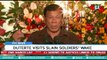 [PTVNews] President Rody Duterte visits slain soldiers' wake