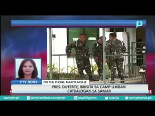 [PTVNews] Pres. Duterte, bibisita sa Camp Lukban Catbalogan sa Samar [08|08|16]