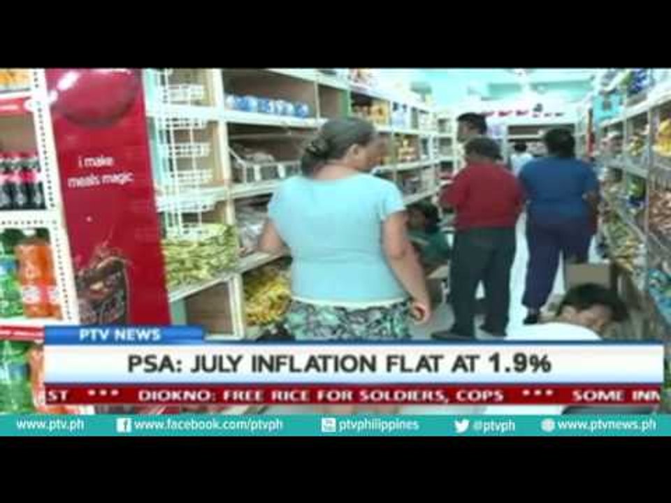 [PTVNews-9pm] PSA: July inflation flat at 1.9% [08|05|16]
