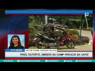 [PTVNews-1pm] Pres. Duterte, bibisita sa Camp Peralta sa Capiz[08|05|16]