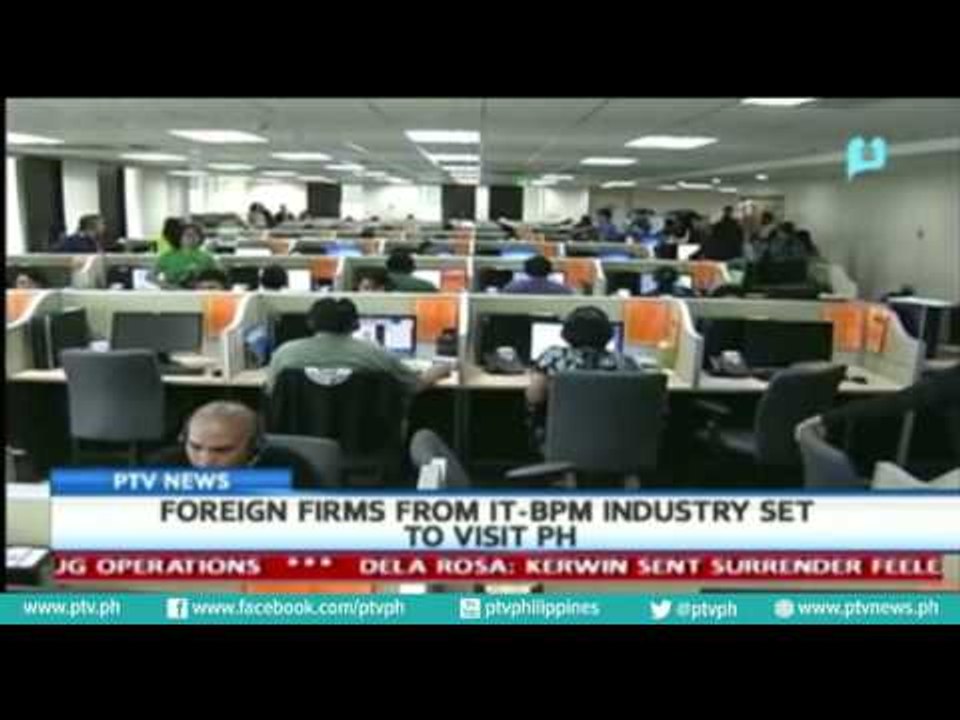 [PTVNews] Foreign firms from IT-BPM industry set to visit PH