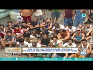 Tekamoment: Bigyan ng parole ang mga matatanda at may sakit na preso - Sen. Recto kay Pres. Duterte