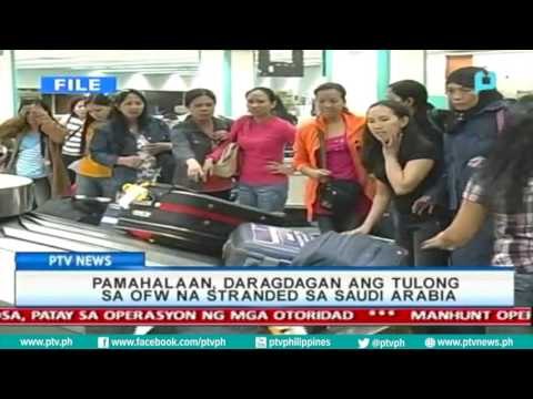 [PTVNews-1pm]Pamahalaan, daragdagan ang tulong sa OFW na stranded sa Saudi Arabia[08|03|16]