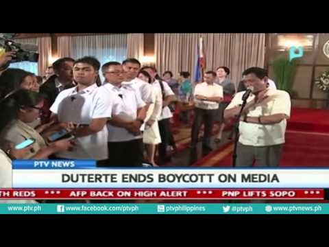 [PTVNews] President Rody Duterte ends boycott on media