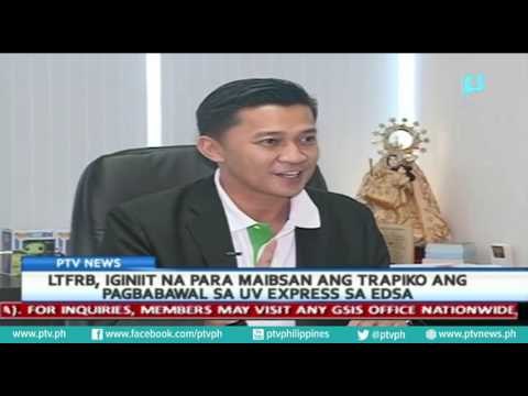 [PTVNews] LTFRB, iginiit na para maibsan ang trapiko ang pagbabawal sa UV Express sa EDSA [08|03|16]