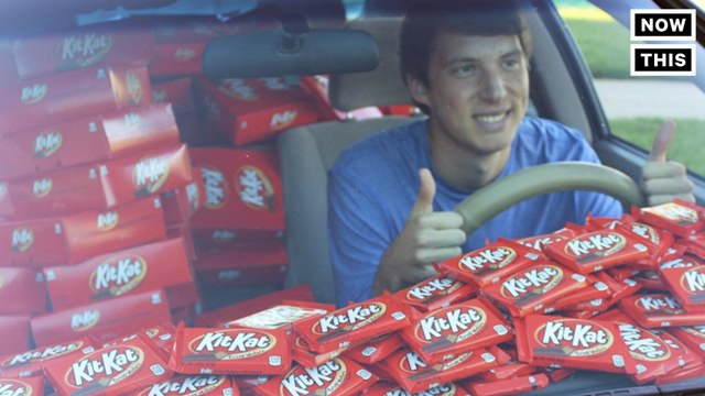 Kit Kat Fills This College Student's Car With 6,500 Candy Bars
