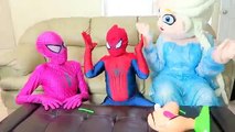 Spiderman Becomes Joker! Spiderman vs Joker w Frozen Elsa Pink Spidergirl, Venom Superhero#9