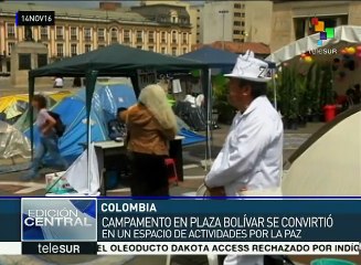 Colombia:campamento por la paz celebra nuevo acuerdo entre gob. y FARC