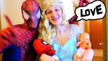 SPIDERMAN HURT vs THE JOKER !! Spider vs Frozen Elsa w/ Toy Freaks Family & Spider Fatalities