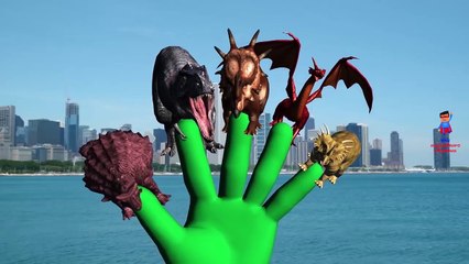 Godzilla Cartoon Finger Family Rhymes For Children | 3D Godzilla Cartoon Nursery Rhymes