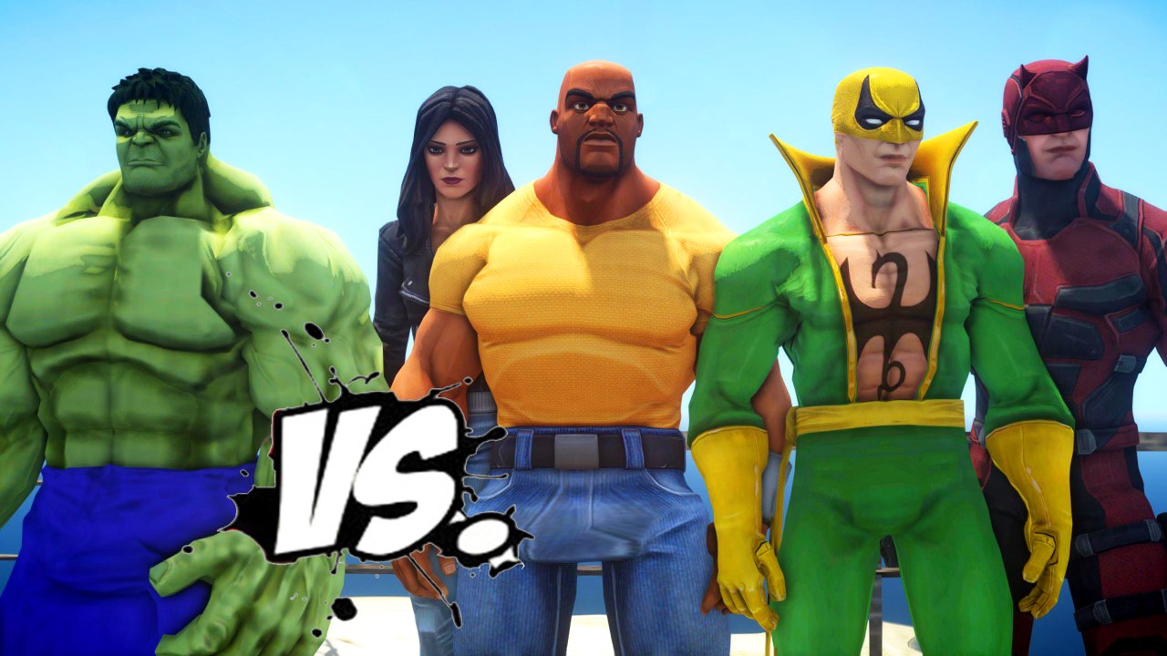 THE HULK VS THE DEFENDERS - DAREDEVIL, IRON FIST, LUKE CAGE, JESSICA JONES VS HULK