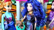 Disney Descendants Mal Evie Frozen Elsa Anna Doll PART4 Barbie Vending Machine Carlos Shopkins & LPS-UzIliGDKaBE