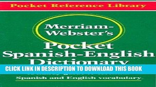Best Seller Merriam-Webster s Pocket Spanish-English Dictionary (Flexible paperback) (Pocket