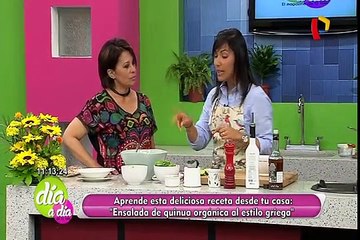 Receta para preparar ensalada de quinua orgánica al estilo griego