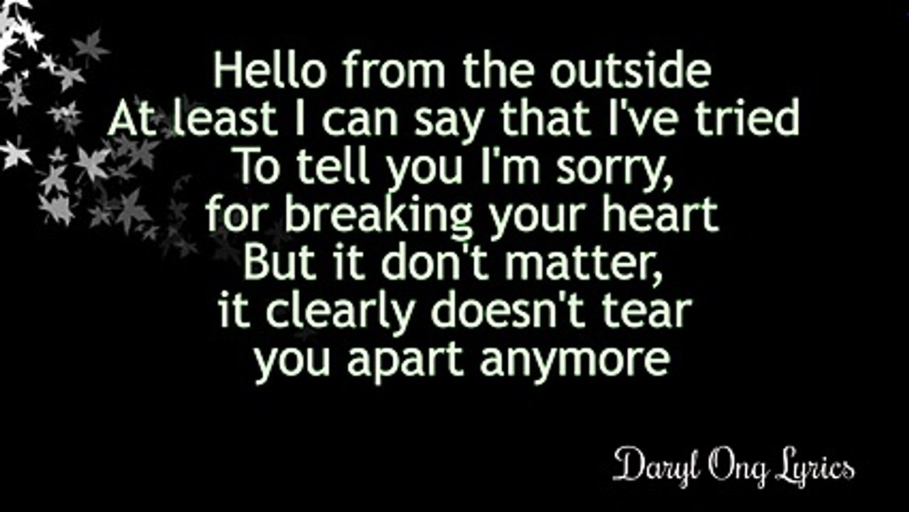 Adele- Hello  (Daryl Ong cover) Lyrics