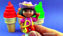 Learning Colours for Children with Play Doh Ice Cream Cone Surprise Toys Mickey Mouse Dora Minions-g1xs7193pjs