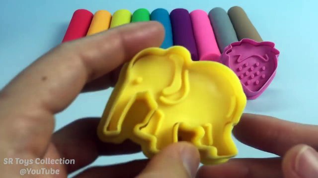 Learn Colors with Play Doh Ice Cream Peppa Pig Elephant Molds Fun & Creative for Kids SR Toys Collec-JN9JaWPJV98