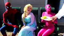 Frozen Elsa vs Spell! w/ Spiderman, Pink Spidergirl, Maleficent, Joker & Doctor! Superhero Fun :)