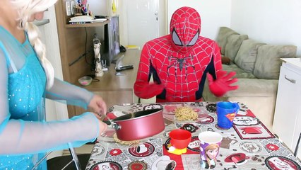 Spiderman Poo Fire with Frozen Elsa & Maleficent! Spiderman Farts Flames Superhero Fun