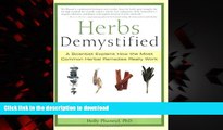 liberty book  Herbs Demystified: A Scientist Explains How the Most Common Herbal Remedies Really