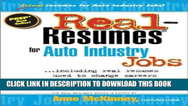 [PDF] Mobi Real-Resumes for Auto Industry Jobs : Including Real Resumes Used to Change Careers