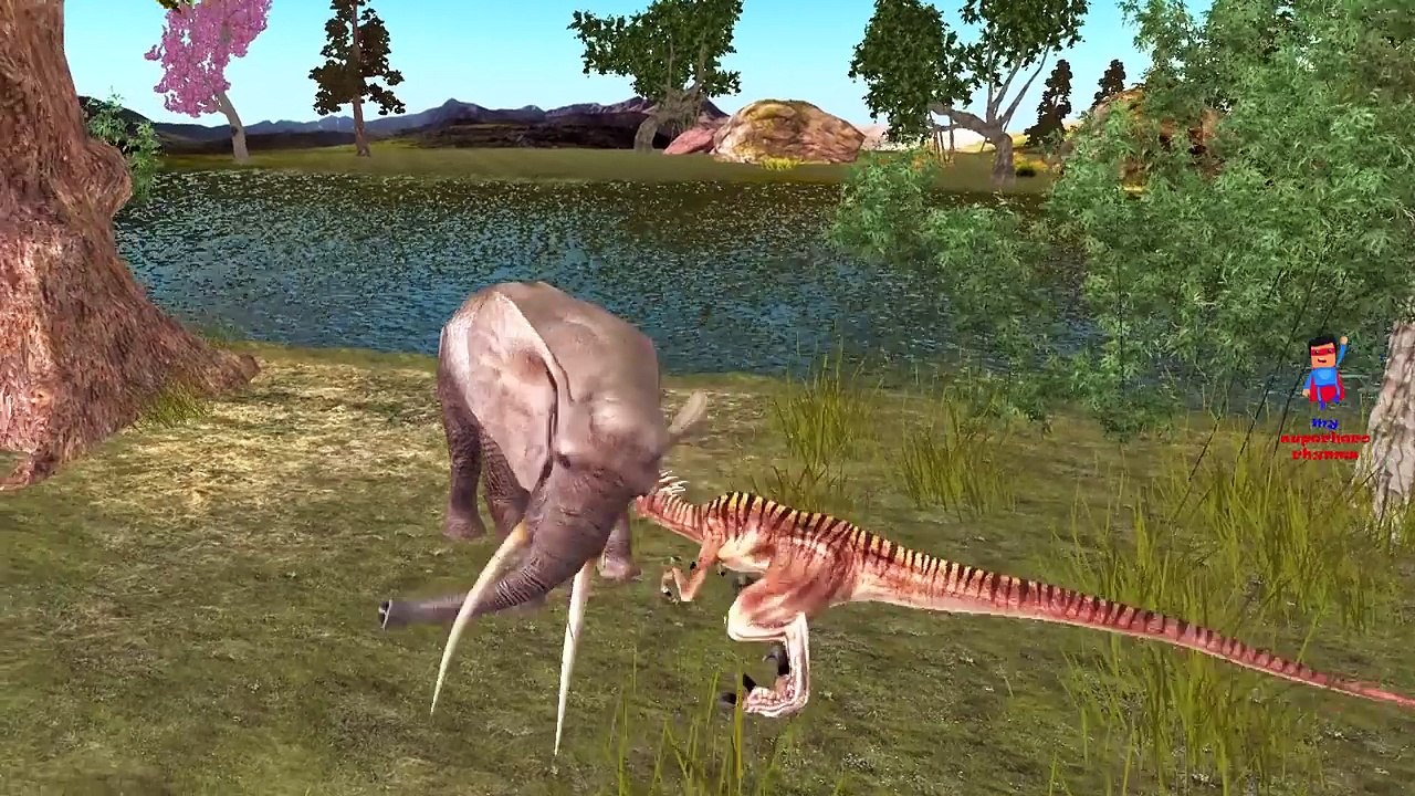 Dinosaurs Vs Elephant And Dinosaurs Vs Sharks Fighting And Singing Finger Family Nursery Rhymes