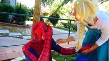 Frozen Elsa Has Muscles! W/ Spiderman, Joker Potion! - Funny Superheroes Video :)