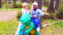 Jack Frost & his T-Rex vs Gorilla Saves Frozen Elsa! Toilet Joker Prank vs Spiderman w/ Elsa Colors