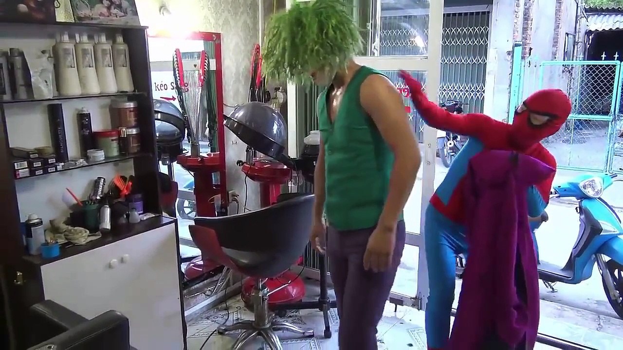 The Reaper run away slippers Frozen Elsa vs Spiderman vs Joker Fun Superheroes movie in real life