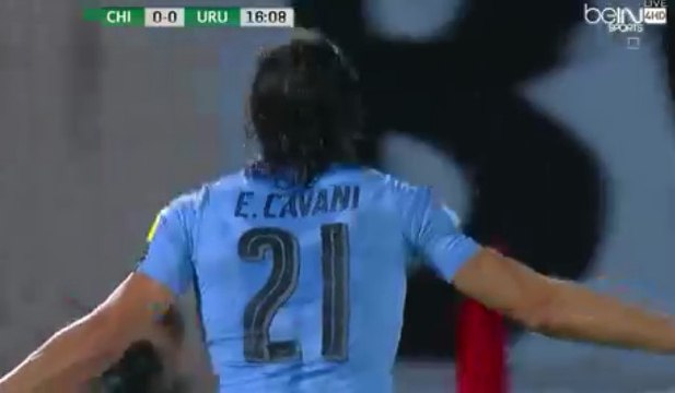 Edinson CAVANI Goal - Chili 0-1 Uruguay - (15/11/2016)