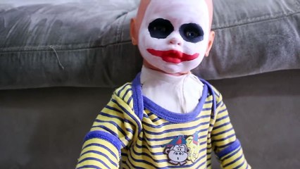Joker Girl VS Bad Baby Joker Doll Poop Gummy Bear Baby Victoria Compilation in Real Life