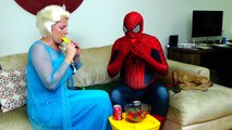 Spiderman vs Frozen Elsa vs Joker: Joker Gummy Bear PlayDoh Tongues - Real Life Superheroes Funny